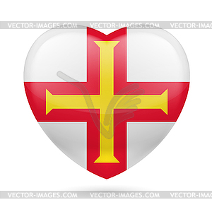 Heart icon of Guernsey - vector image