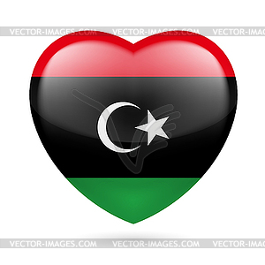 Heart icon of Libya - vector image