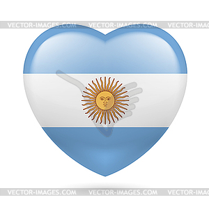 Heart icon of Argentina - vector clip art