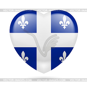 Heart icon of Quebec - vector clip art