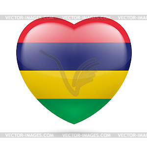 Heart icon of Mauritius - vector image