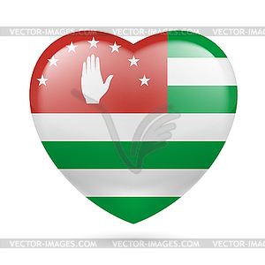 Heart icon of Abkhazia - vector image