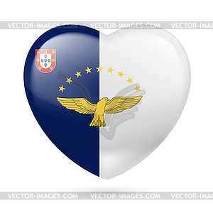 Сердце икона Азорских островах - стоковый клипарт