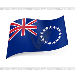 Flag of Cook Islands - vector image