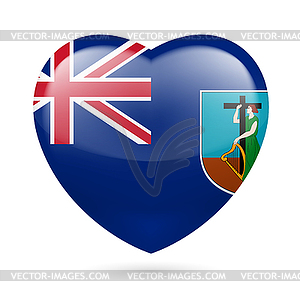 Heart icon of Montserrat - vector clipart