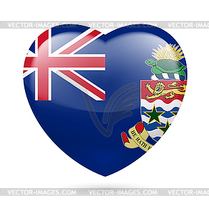 Heart icon of Cayman Islands - vector clip art