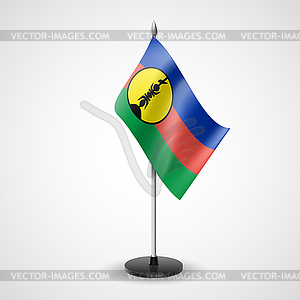 Table flag of New Caledonia - vector image