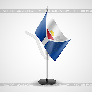 Table flag of Saint Martin - royalty-free vector image