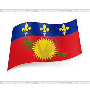 Flag of Guadeloupe - vector image