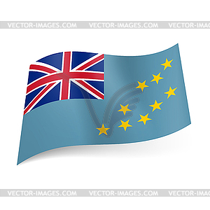 State flag of Tuvalu - vector clipart