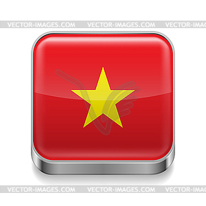 Metal icon of Vietnam - vector clipart