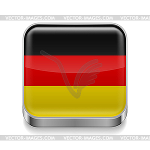 Metal icon of Germany - royalty-free vector image