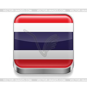 Metal icon of Thailand - vector image