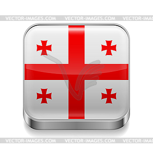 Metal icon of Georgia - vector clipart