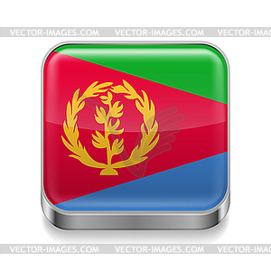 Metal icon of Eritrea - stock vector clipart