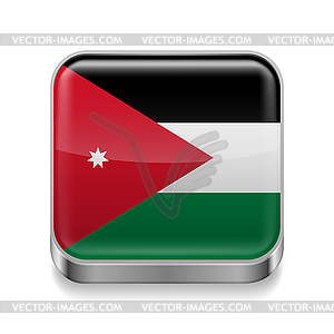 Metal icon of Jordan - vector clipart