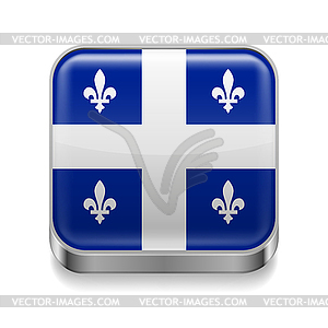 Metal icon of Quebec - vector clipart