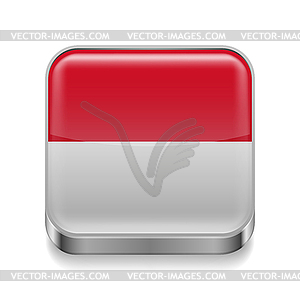 Metal icon of Monaco - vector EPS clipart