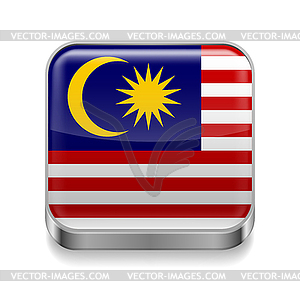 Metal icon of Malaysia - vector clipart / vector image