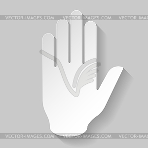 Stop sign - white & black vector clipart