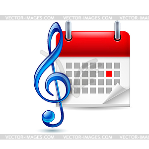 Music event icon - royalty-free vector image