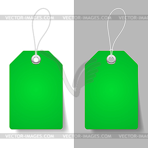 Green price tags - vector EPS clipart