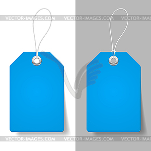 Blue price tags - vector clipart