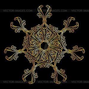 Golden floral pattern - vector clip art