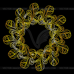 Golden floral pattern - vector image