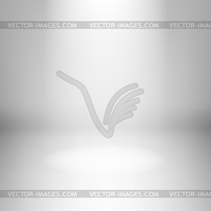 Empty room with highlight - white & black vector clipart