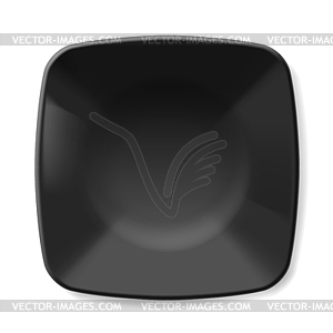 Black plate - vector image