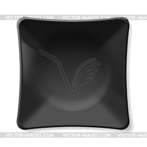 Black plate - vector clipart