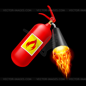 Fire extinguisher - vector clip art