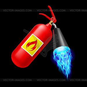Огнетушитель - клипарт в векторе / векторное изображение