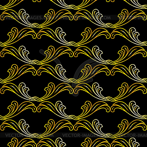 Golden floral pattern - vector clip art