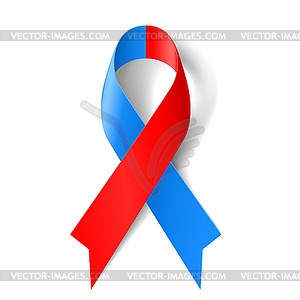 Red and blue ribbon - vector image