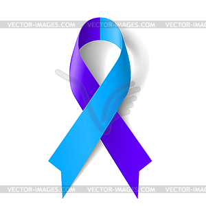 Blue and purple ribbon - vector clipart