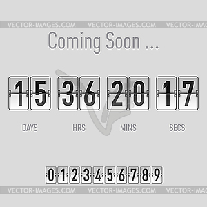 Coming soon countdown - vector image