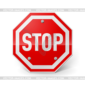 Стоп знак - стоковое векторное изображение