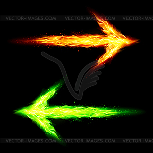 Два огненных стрел - изображение в векторе