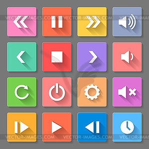 Set of flat icons - color vector clipart