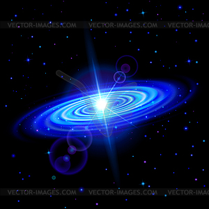 Blue galaxy - vector clipart