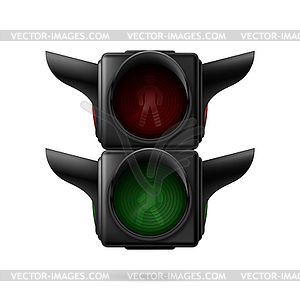 Pedestrian traffic light - vector clip art