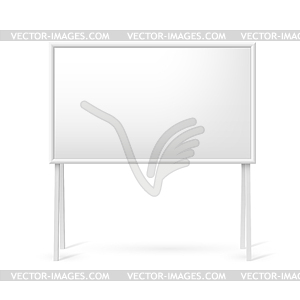 Blank white board - vector image