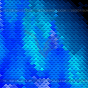 Scales pattern in blue shades - vector image