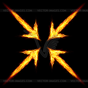 Fire arrows - vector image