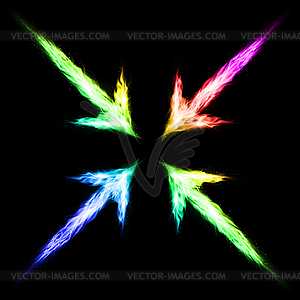 Fire arrows - vector image