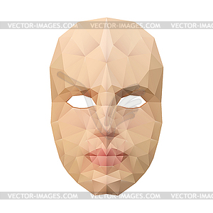 Polygonal face mask - vector clipart