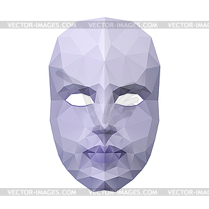 Polygonal face mask - vector image