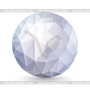 Polygonal sphere - vector clip art
